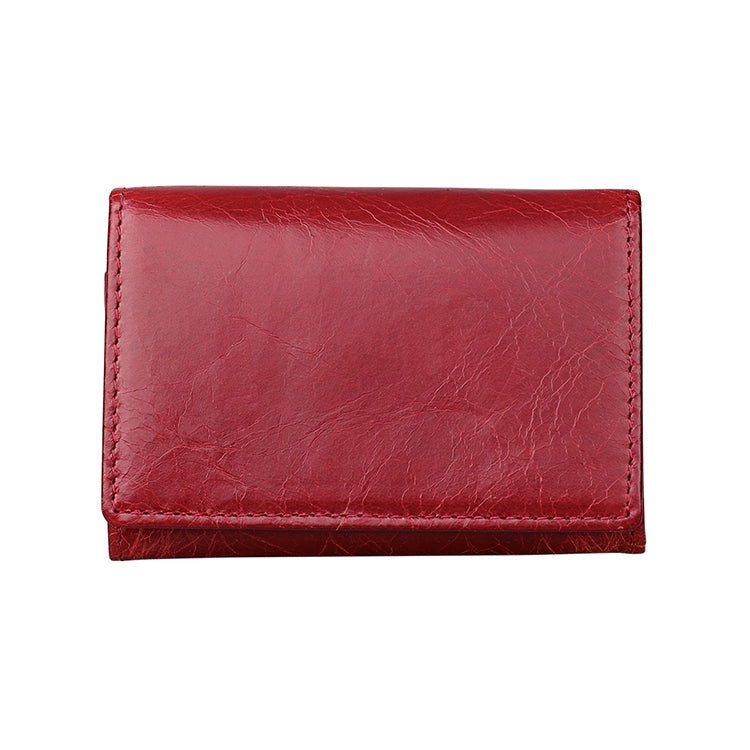 KB171 Antimagnetic RFID Crazy Horse Texture Leather Card Holder Wallet for Men and Women