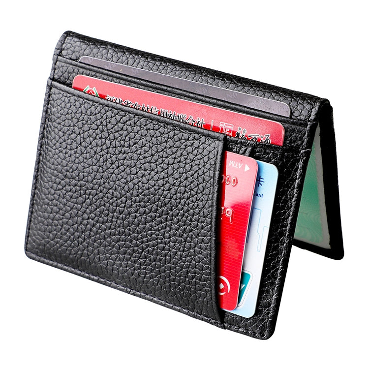 KB173 Ultrathin Litchi Texture Leather Card Holder Certificate Bag