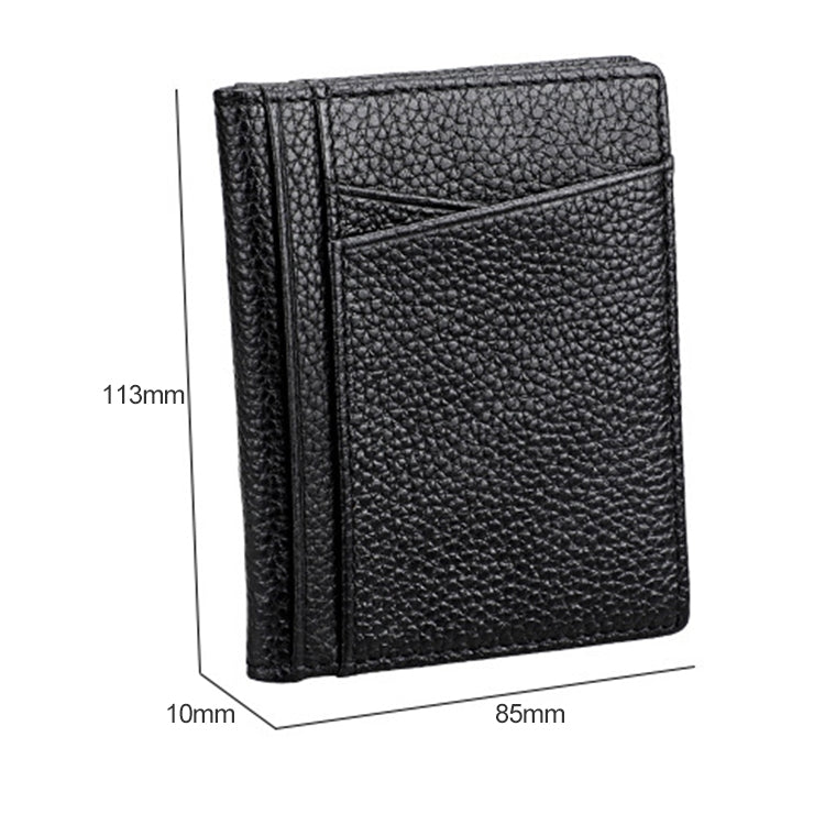 KB173 Ultrathin Litchi Texture Leather Card Holder Certificate Bag