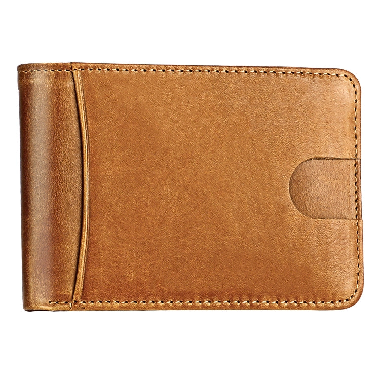 KB186 Antimagnetic RFID Mini Crazy Horse Texture Leather Billfold Card Wallet for Men and Women