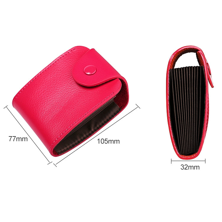 KB187 Litchi Texture Leather Large-capacity Card Holder Wallet