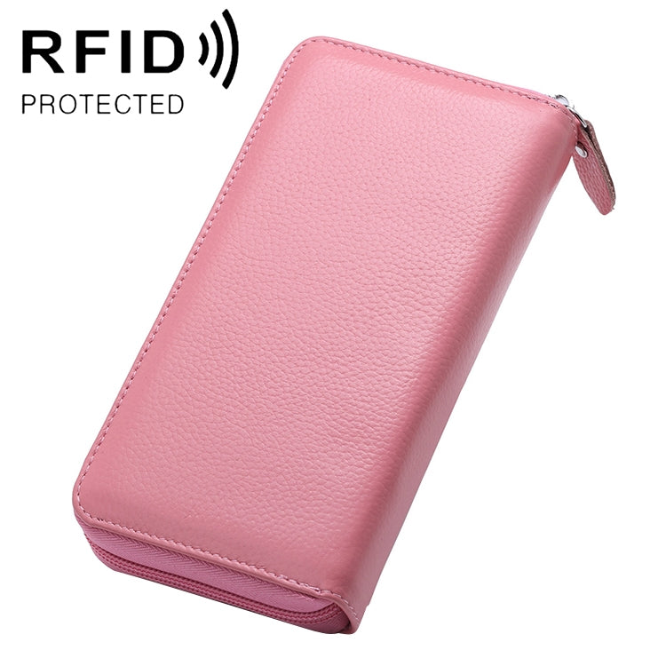 902 Antimagnetic RFID Litchi Texture Women Large Capacity Hand Wallet Purse Phone Bag with Card Slots