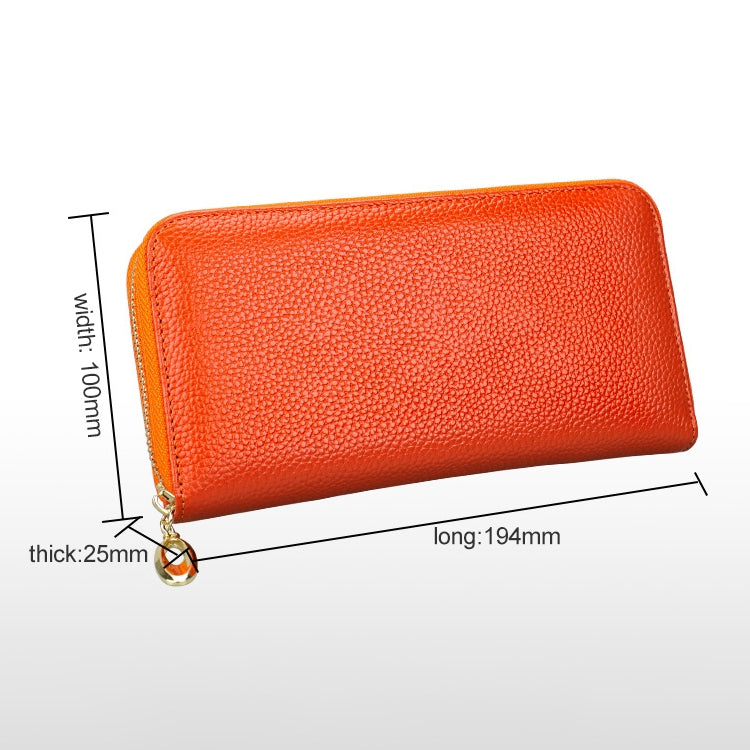 906 Antimagnetic RFID Litchi Texture Women Large Capacity Hand Wallet Purse Phone Bag with Card Slots
