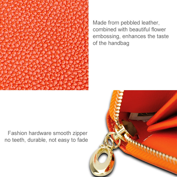 906 Antimagnetic RFID Litchi Texture Women Large Capacity Hand Wallet Purse Phone Bag with Card Slots