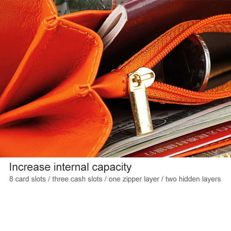 906 Antimagnetic RFID Litchi Texture Women Large Capacity Hand Wallet Purse Phone Bag with Card Slots