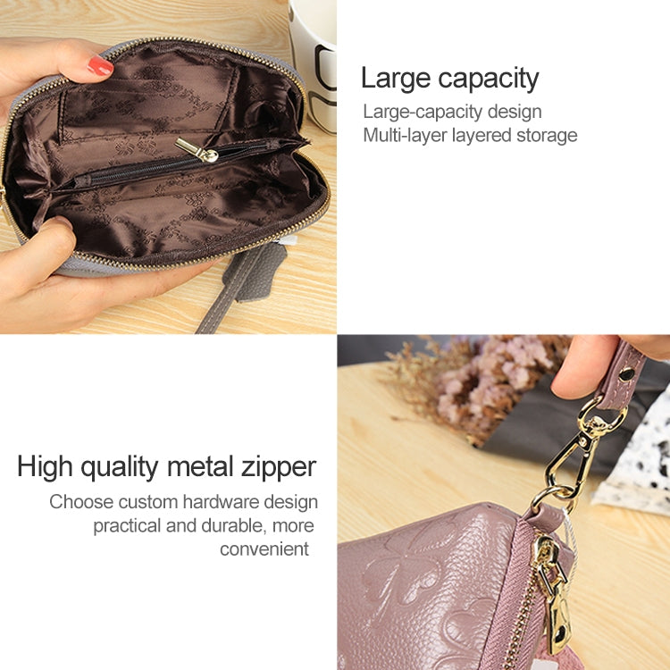 2026 Multifunctional Litchi Texture Women Large Capacity Hand Wallet Shell bag with Card Slots