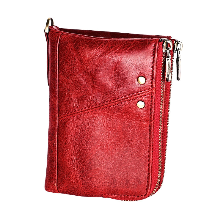 3533 Antimagnetic RFID Top-grain Leather Crazy Horse Texture Men Business Leisure Wallet