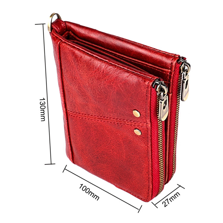 3533 Antimagnetic RFID Top-grain Leather Crazy Horse Texture Men Business Leisure Wallet