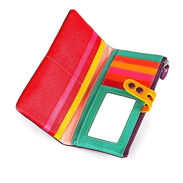3572 Litchi Texture Leather Zipper Lady Wallet Large-capacity Purse