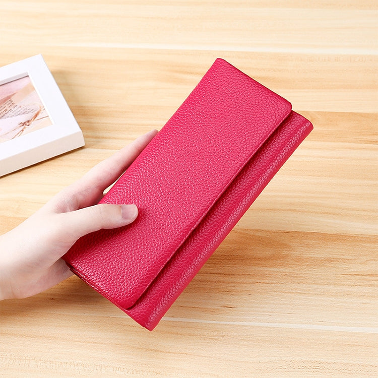 3591C Multi-function Litchi Texture Leather Wallet Large-capacity Purse