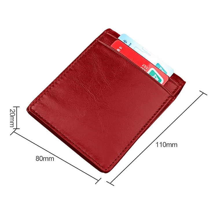 9037 Antimagnetic RFID Crazy Horse Texture Leather Wallet Billfold for Men and Women