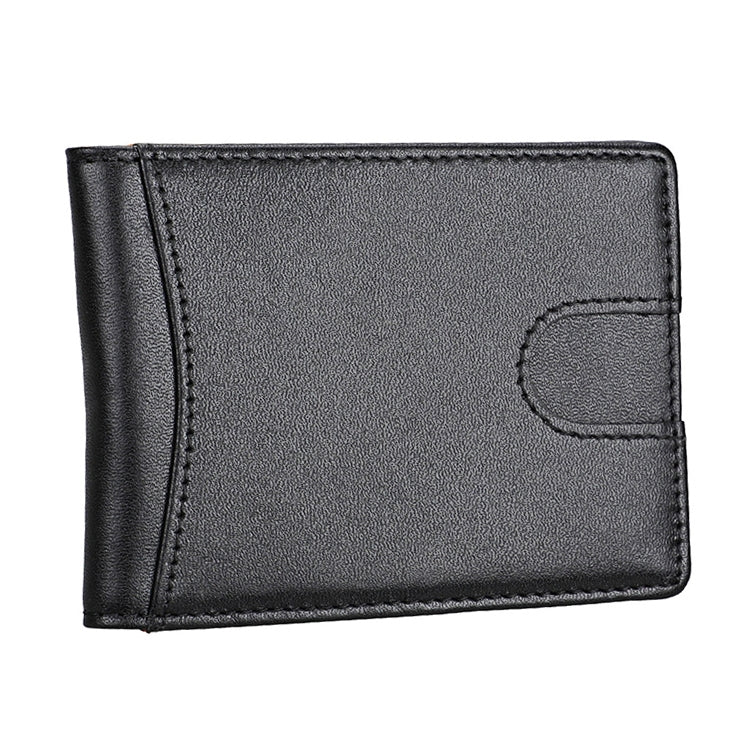 9602 Antimagnetic RFID Mini Crazy Horse Texture Leather Wallet Billfold