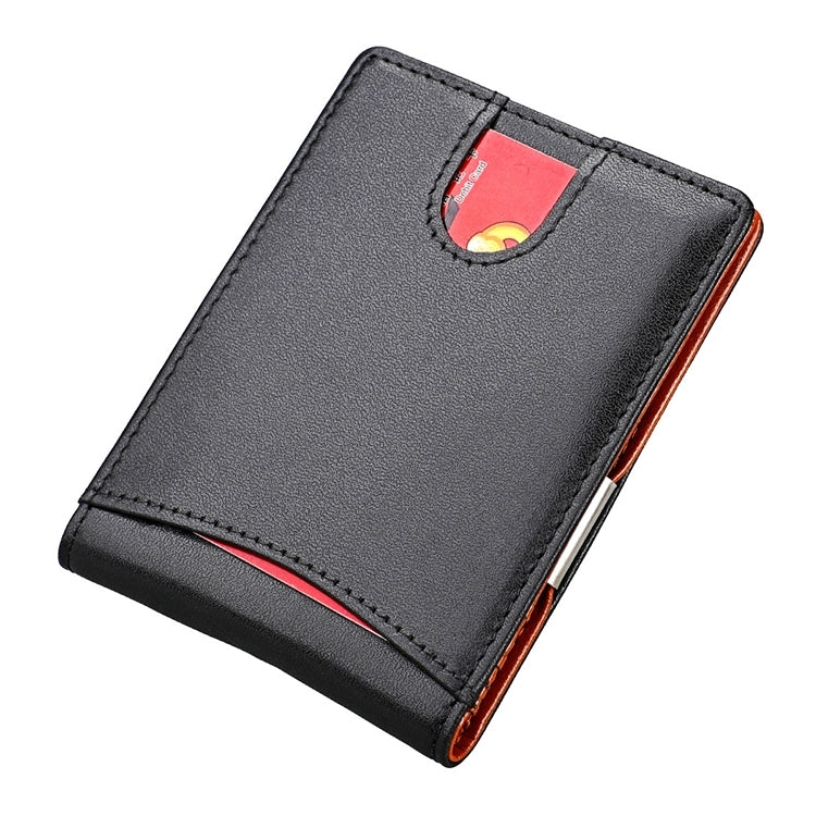9602 Antimagnetic RFID Mini Crazy Horse Texture Leather Wallet Billfold