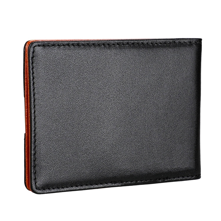 9602 Antimagnetic RFID Mini Crazy Horse Texture Leather Wallet Billfold