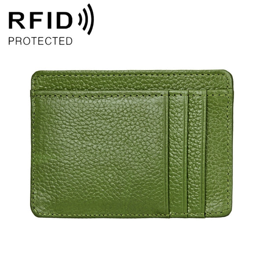 KB37 Antimagnetic RFID Litchi Texture Leather Card Holder Wallet Billfold for Men and Women