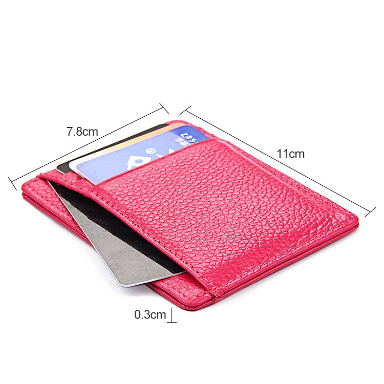KB37 Antimagnetic RFID Litchi Texture Leather Card Holder Wallet Billfold for Men and Women
