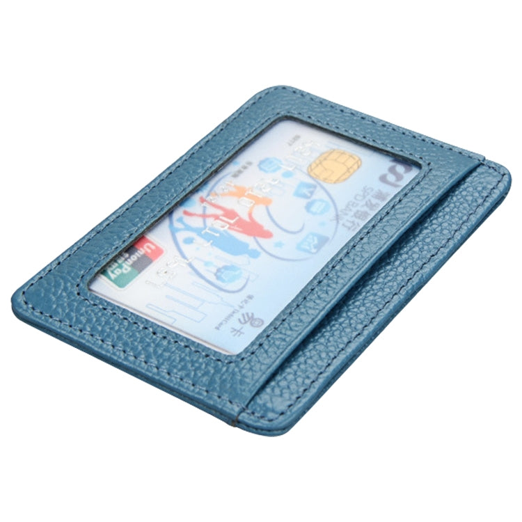 KB37 Antimagnetic RFID Litchi Texture Leather Card Holder Wallet Billfold for Men and Women