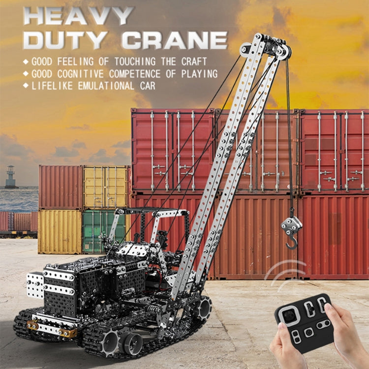 MoFun SW(RC)-010 2.4G Wireless Remote Control 10-channel Side Crane Children DIY Stainless Steel Assembled Toy