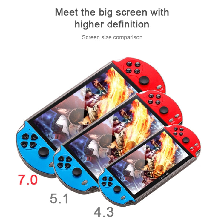 Powkiddy X12 Plus Retro Classic Games Handheld Game Console with 7 inch HD Screen & 16GB Memory, Support MP4 / E-book