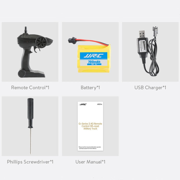 JJR/C Q60 Transporter-1 Full Body 1:16 Mini 2.4GHz RC 6WD Tracked Off-Road Military Truck Car Toy