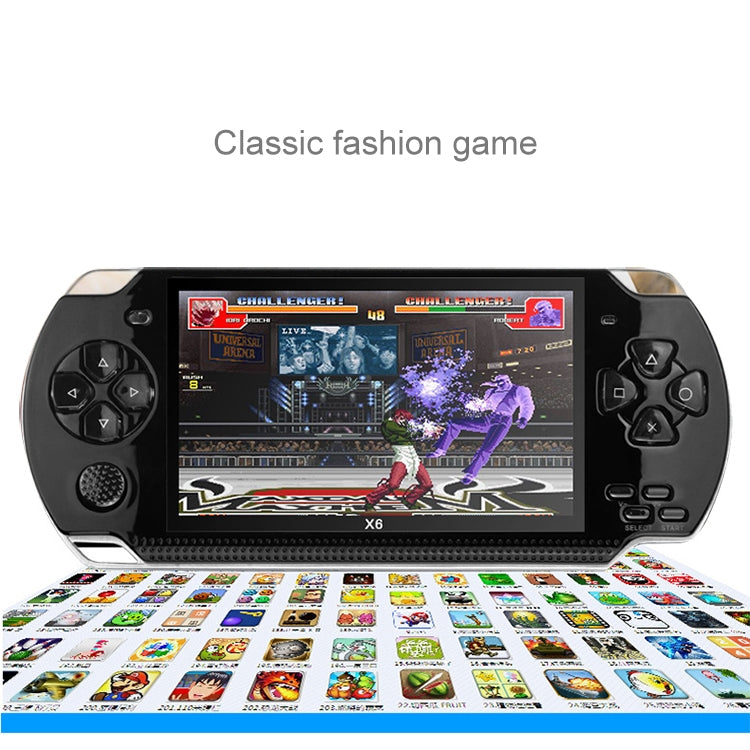 X6 4.3 inch Screen Retro Portable Game Console with 3MP Camera, Built-in 10000 Games, Supports E-book / Recording / Music Playing / Video Playing