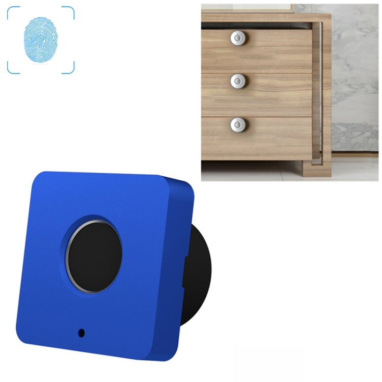 T5 Square Version Aluminum Alloy Panel Fingerprint Drawer Lock, Silver, Black, Pink, Blue, Red