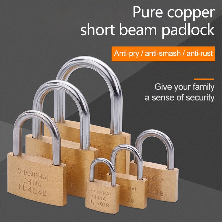 Copper Padlock Small Lock, Style: Short Lock Beam, 25mm Not Open