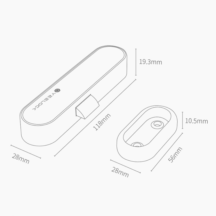 Original Xiaomi Youpin YEELOCK Smart Drawer Cabinet Lock Switch, US Plug