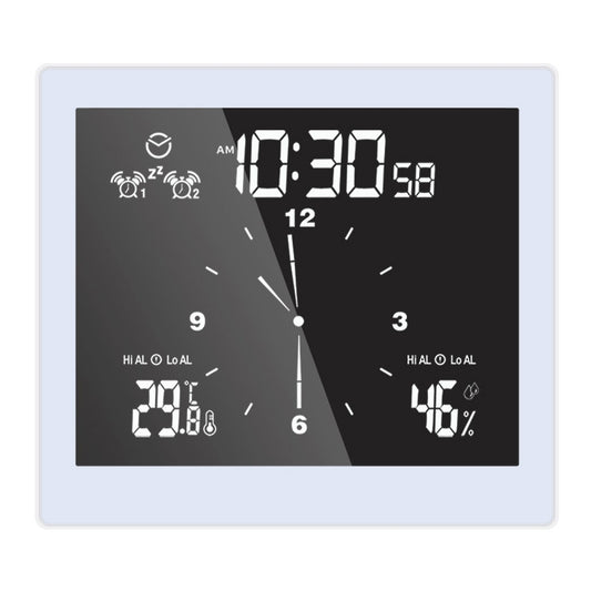 TS-WP10-W Waterproof Bathroom Wall Clock Timer Household Thermometer Hygrometer