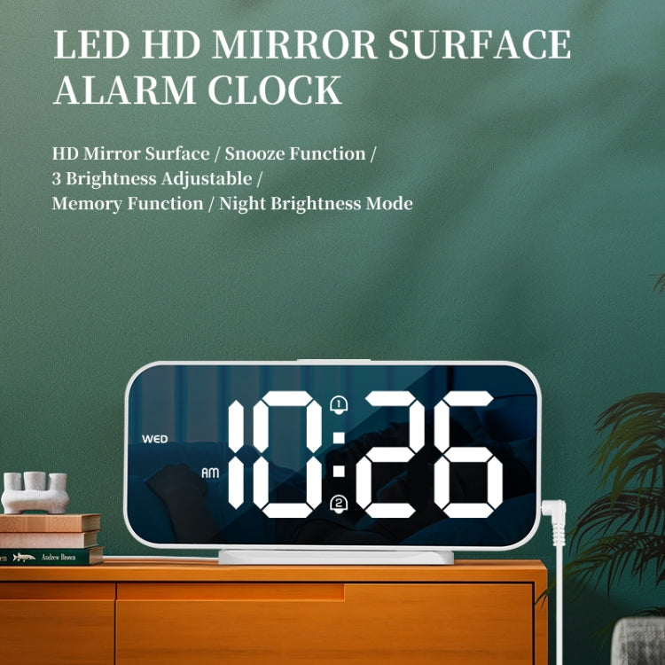 8821 LED Mirror Dual-purpose Snooze Alarm Clock