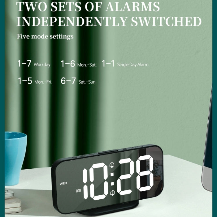 8821 LED Mirror Dual-purpose Snooze Alarm Clock