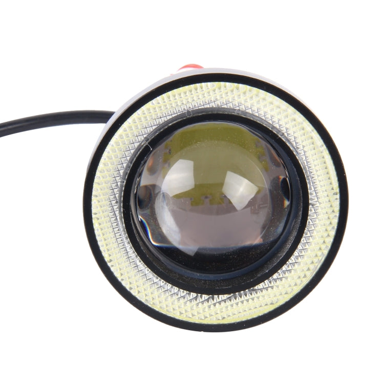 3.0 inch DC 12V 10W 900LM 6500K Car Angel Eyes Fog Lamp Foglight(White Light + White Light)
