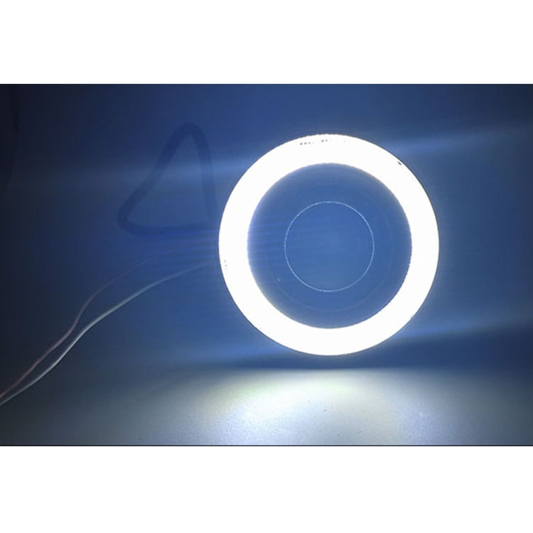 3.0 inch DC 12V 10W 900LM 6500K Car Angel Eyes Fog Lamp Foglight(White Light + White Light)