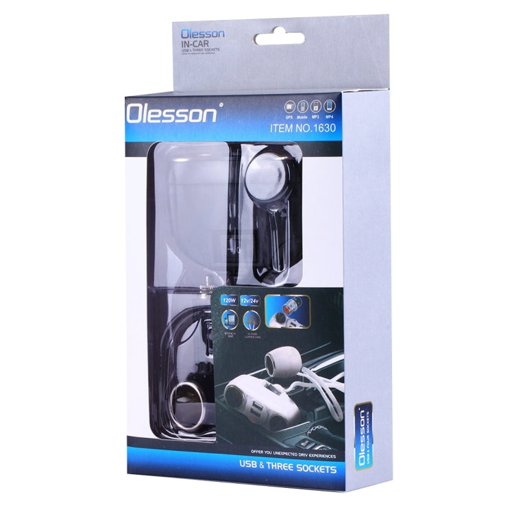 Olesson 2.1A / 1A Dual-USB Ports Car Cigarette Lighter Socket Car Charger
