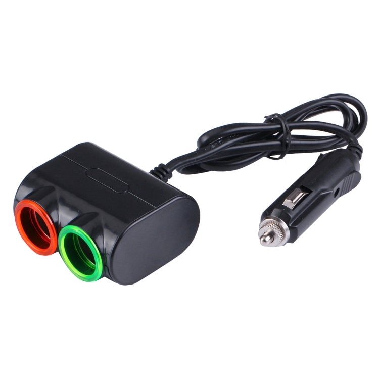 Olesson Streamlined Design 1.2A USB Car Cigarette Lighter Socket Car Charger with Color LED Light
