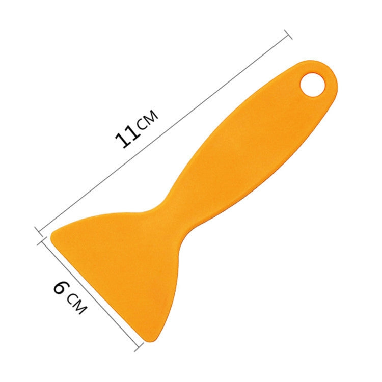 100 PCS Yellow Plastic Small Scraper Car Film Tools Film Scraper Car Accessories