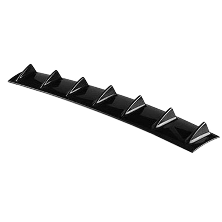 Universal Car Rear Bumper Lip Diffuser 7 Shark Fin Style Black ABS, Size: 85.3 x 79.8 x 13.4cm