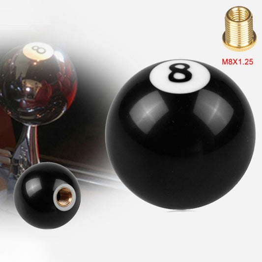 Black 8 Ball Shift Knob for Automatic Gear Shifer, Adapter Size: M8 x 1.25