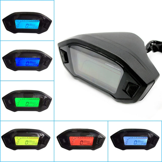 B2912 Motorcycle Modified Instrument Panel 12V LCD Display Odometer Mileage 2-4 Cylinder Speedometer