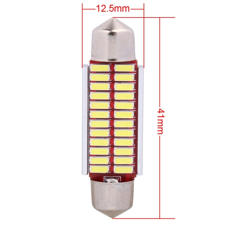 2 PCS 41mm 2W 240LM White Light 24 LED SMD 4014 Error Free License Plate Lights Car Light Bulb
