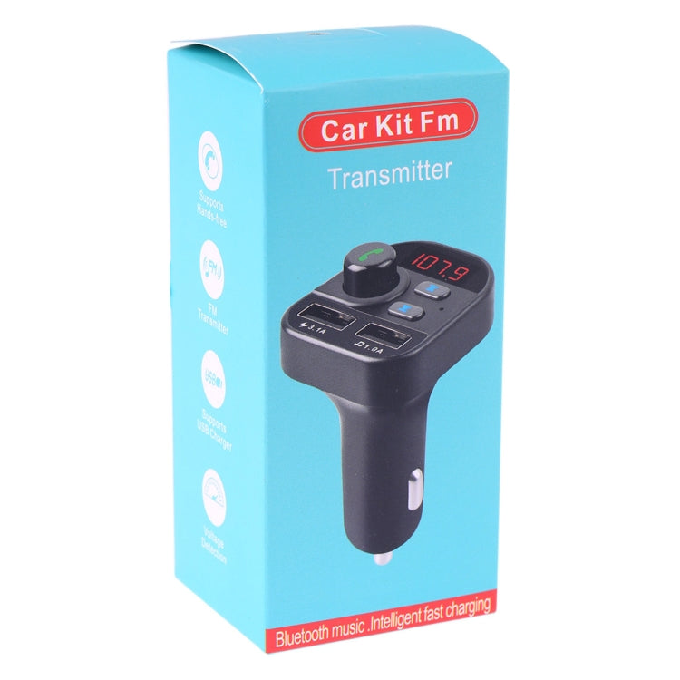 805E Dual USB Charging Bluetooth FM Transmitter MP3 Music Player Car Kit, Support Hands-Free Call  & Read TF Card / U Disk Music