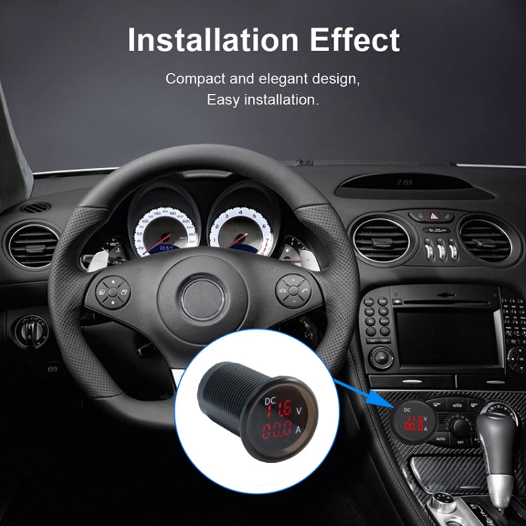 B3613  IP67 Waterproof Car Modification 4.5-30V Voltmeter + Ammeter