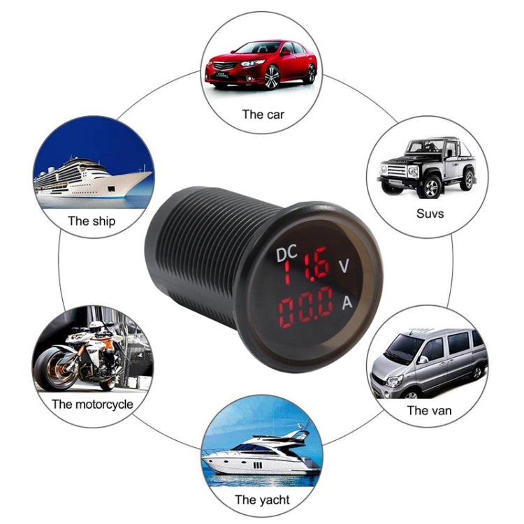B3613  IP67 Waterproof Car Modification 4.5-30V Voltmeter + Ammeter
