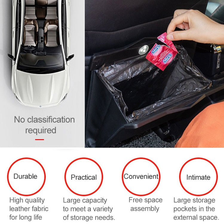 Car Multifunctional LED Design Hanging Folding Garbage Bin Storage Box