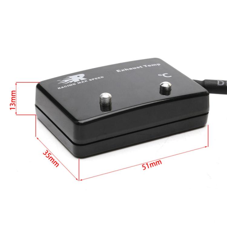 CNSPEED Car Tail Gas Digital Display Thermometer with Sensor P-ETM-01