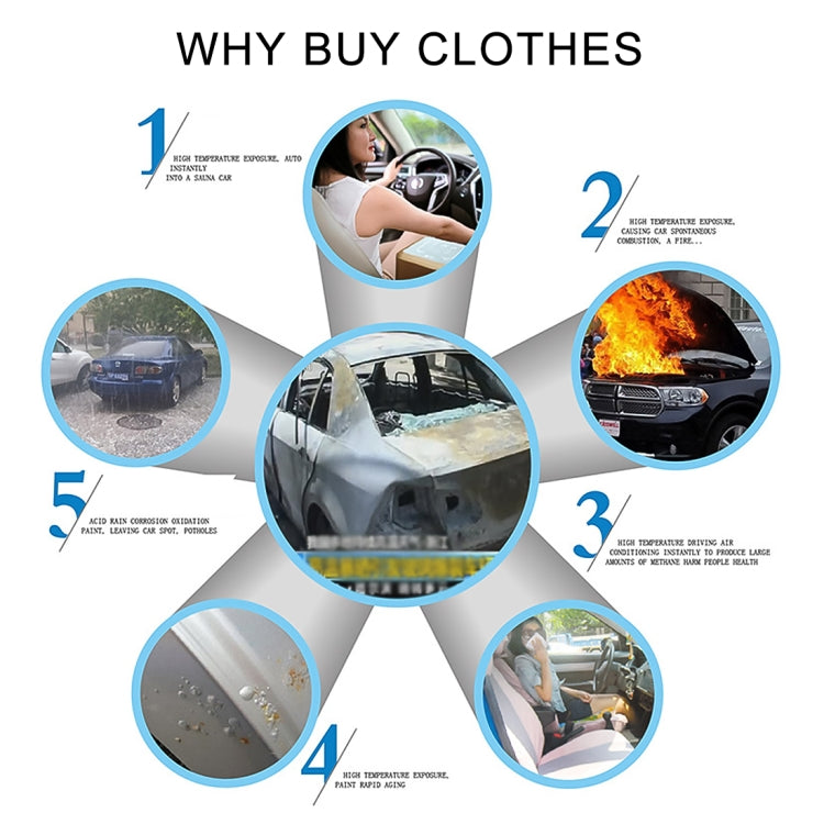 Anti-Dust Anti-UV Heat-insulating Elastic Force Cotton Car Cover for Sedan Car, Size: S, 4.3m~4.65m