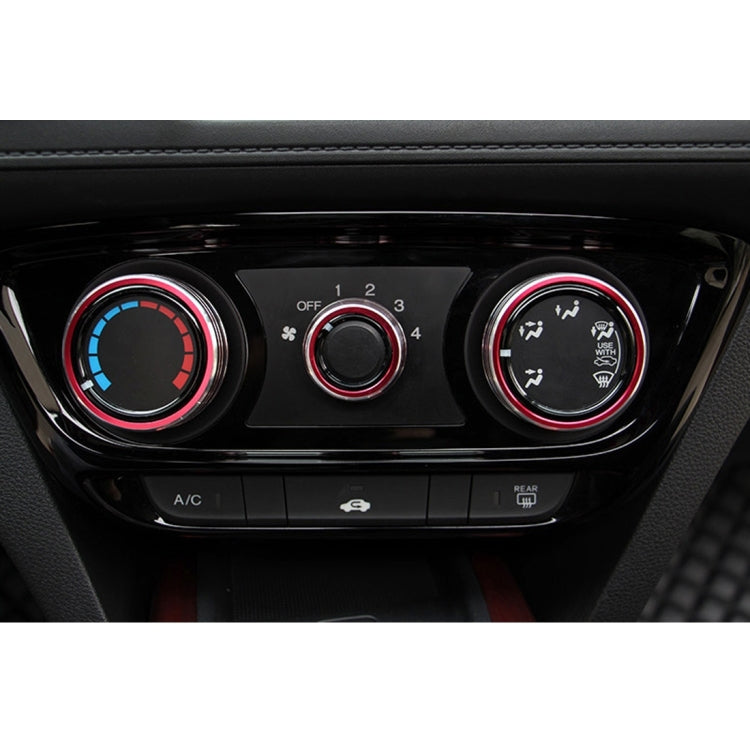 3 PCS Car Aluminum Air Conditioner Knob Case For Honda