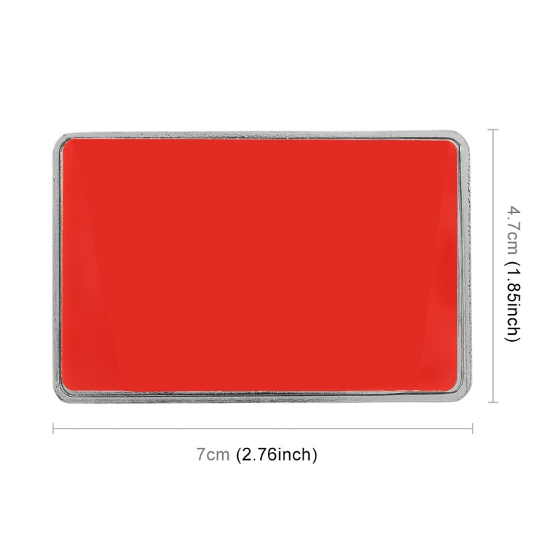 Universal Car France Flag Rectangle Shape VIP Metal Decorative Sticker