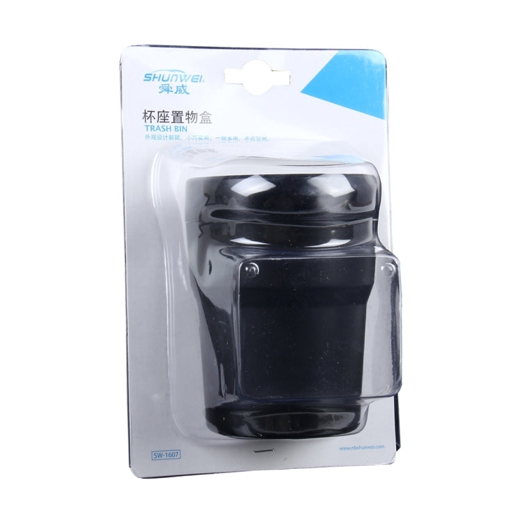 SHUNWEI SW-1607 Auto Car Cylinder ABS Trash Bin for Storage