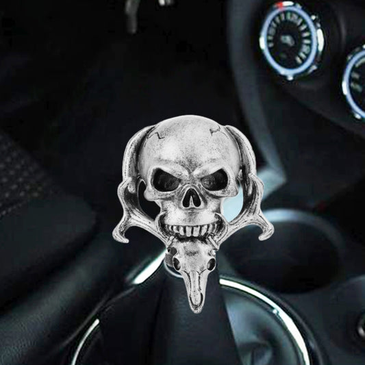 Universal Vehicle Car Creative Skull Double Heads Shaped Shifter Cover Manual Automatic Gear Shift Knob